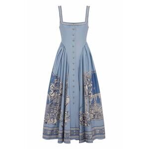 Alemais Blue Villa Romantica Midi Dress